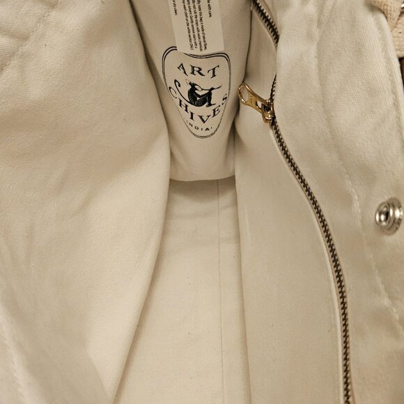 Art Chives "I Dream in India" Tote. Gold Sequined Palm Trees NWT **READ** - Picture 6 of 11